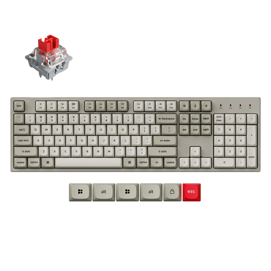 Keychron C2 Pro 8K QMK Teclado Mecânico Personalizado Com Fios