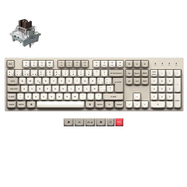 Keychron C2 Pro 8K QMK Wired Custom Mechanical Keyboard ISO Layout Collection