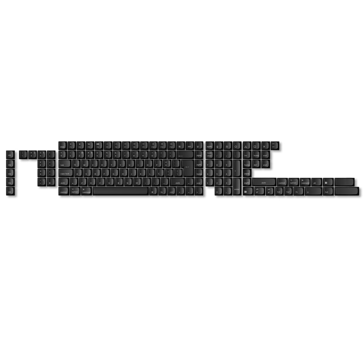 Conjunto completo de teclas ISO Shine-Through ABS OSA
