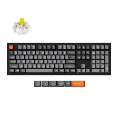 Teclado mecânico sem fio Keychron K10 Max QMK