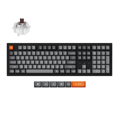 Teclado mecânico sem fio Keychron K10 Max QMK