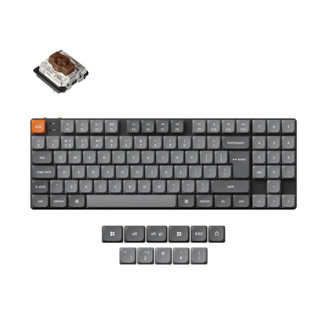 Coleção de layout ISO de teclado mecânico personalizado sem fio Max QMK Keychron K13