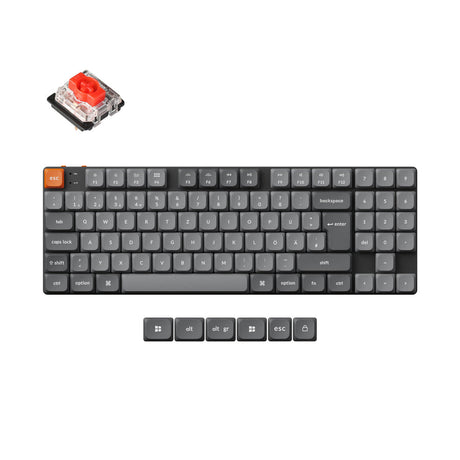 Coleção de layout ISO de teclado mecânico personalizado sem fio Max QMK Keychron K13