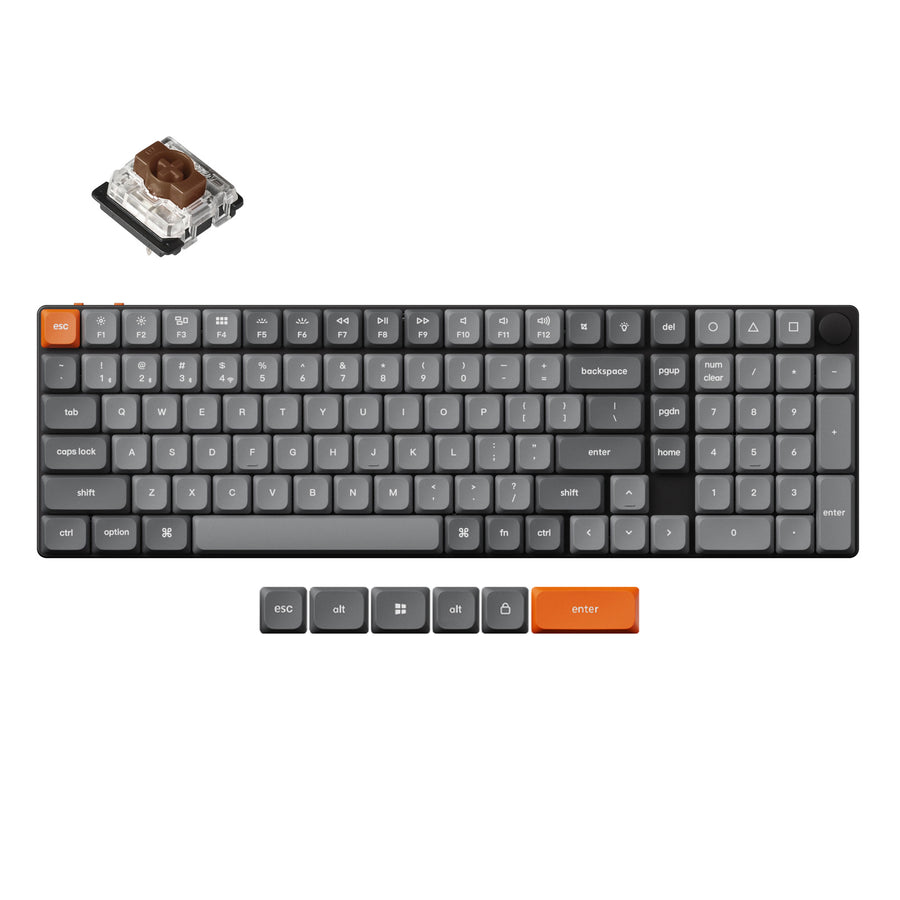 Teclado mecânico personalizado sem fio Keychron K17 Max QMK