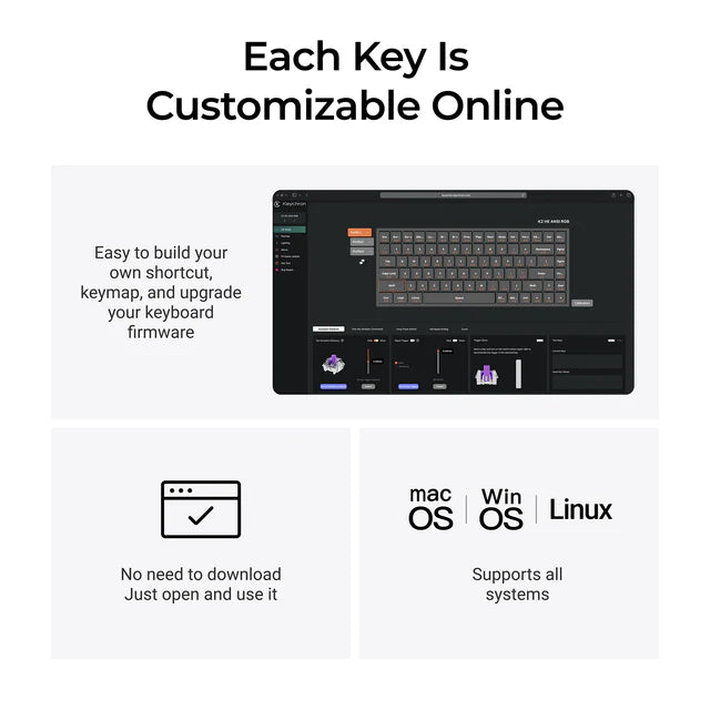 Keychron K2 HE Teclado Personalizado com Interruptor Magnético Sem Fios (Edição Especial Todo em Madeira) (Layout US ANSI)