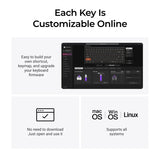 Teclado mecânico personalizado sem fio Keychron K3 Max QMK/VIA