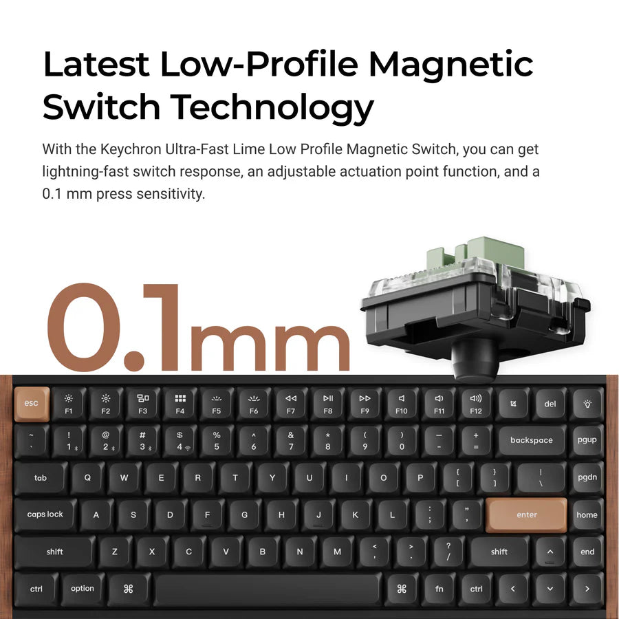 Teclado mecânico personalizado sem fio Keychron K3 Max QMK/VIA