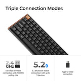 Teclado mecânico personalizado sem fio Keychron K3 Max QMK/VIA