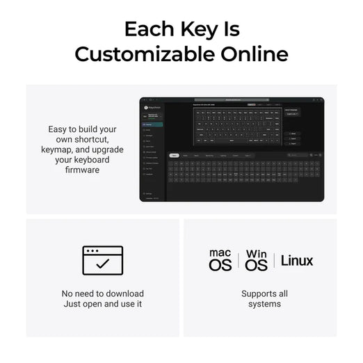 Teclado mecânico personalizado sem fio Keychron K3 Max QMK/VIA