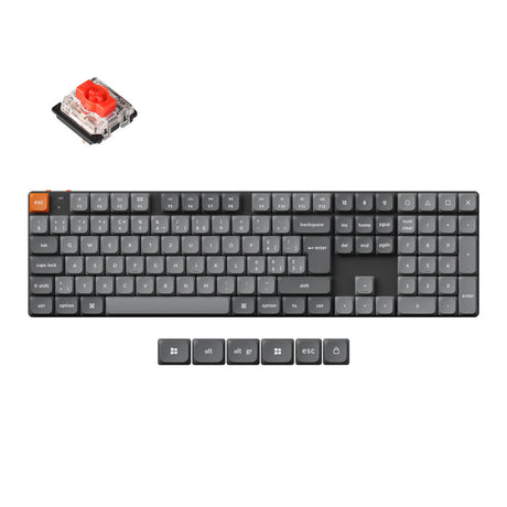 Coleção de layout ISO de teclado mecânico personalizado sem fio Max QMK Keychron K5