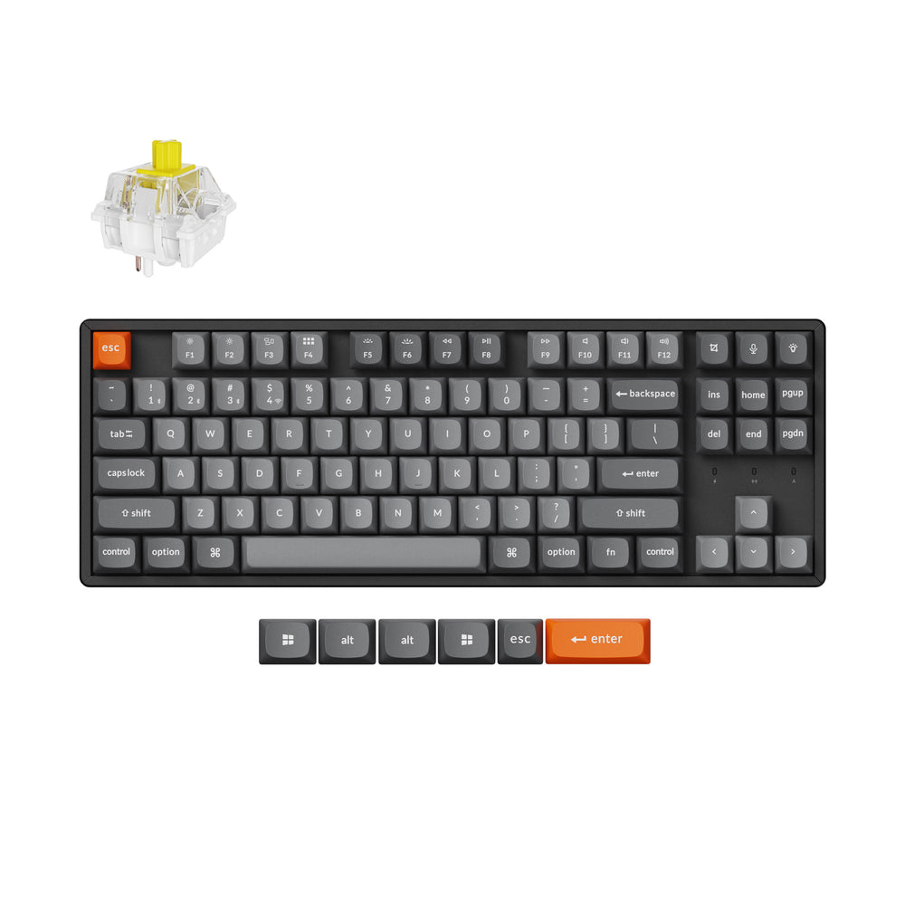 Teclado mecânico sem fio Keychron K8 Max QMK (layout ANSI dos EUA)