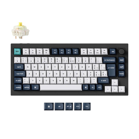 Coleção de layout ISO de teclado mecânico personalizado sem fio Keychron Q1 Max QMK/VIA