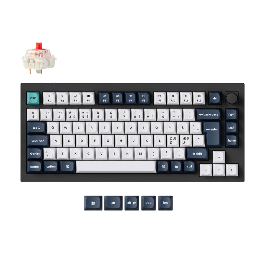 Coleção de layout ISO de teclado mecânico personalizado sem fio Keychron Q1 Max QMK/VIA