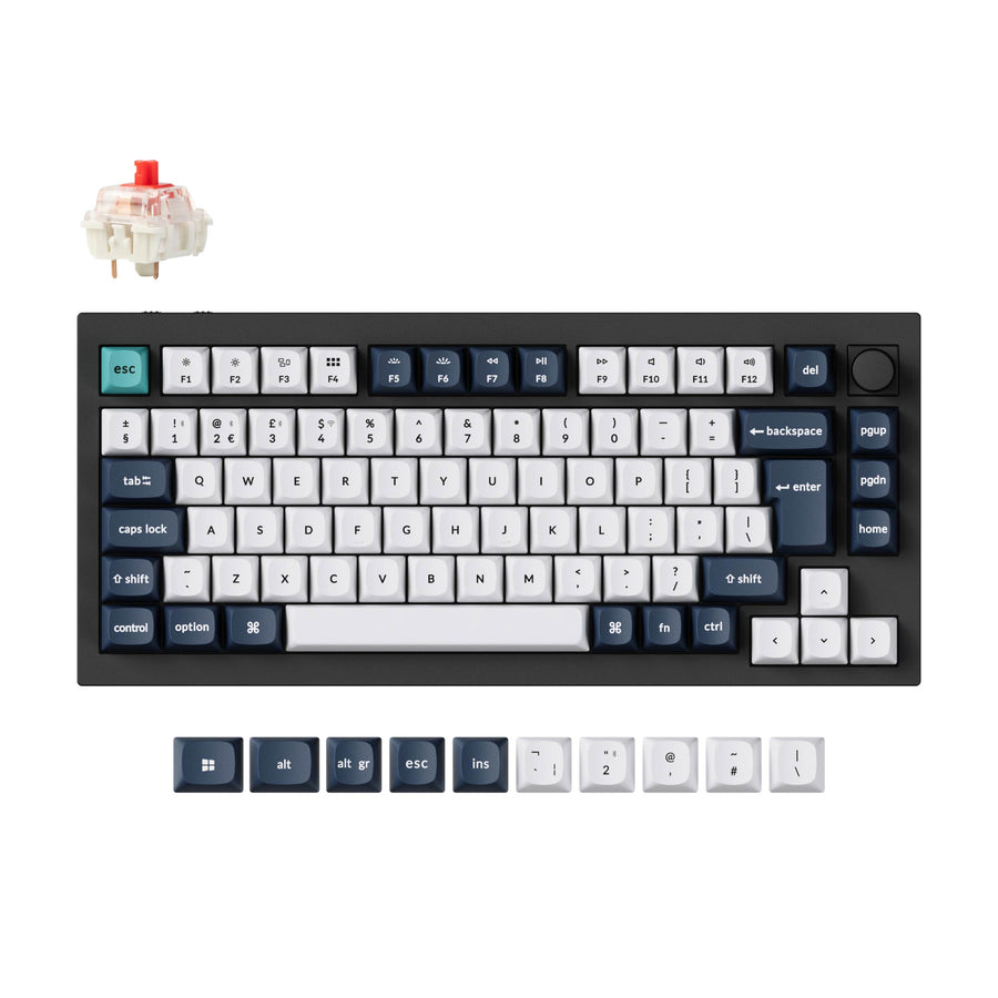 Coleção de layout ISO de teclado mecânico personalizado sem fio Keychron Q1 Max QMK/VIA