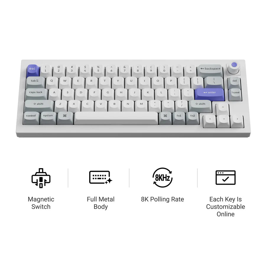Teclado personalizado sem fio Keychron Q1 HE QMK
