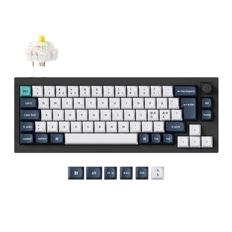 Coleção de layout ISO de teclado mecânico personalizado sem fio Keychron Q2 Max QMK/VIA