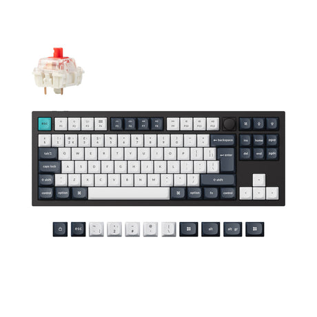 Keychron q3 max qmk/via coleção de layout iso de teclado mecânico personalizado sem fio