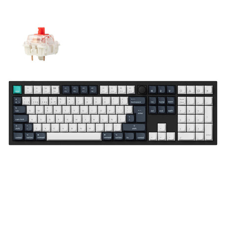 Keychron q6 max qmk/via coleção de layout iso de teclado mecânico personalizado sem fio