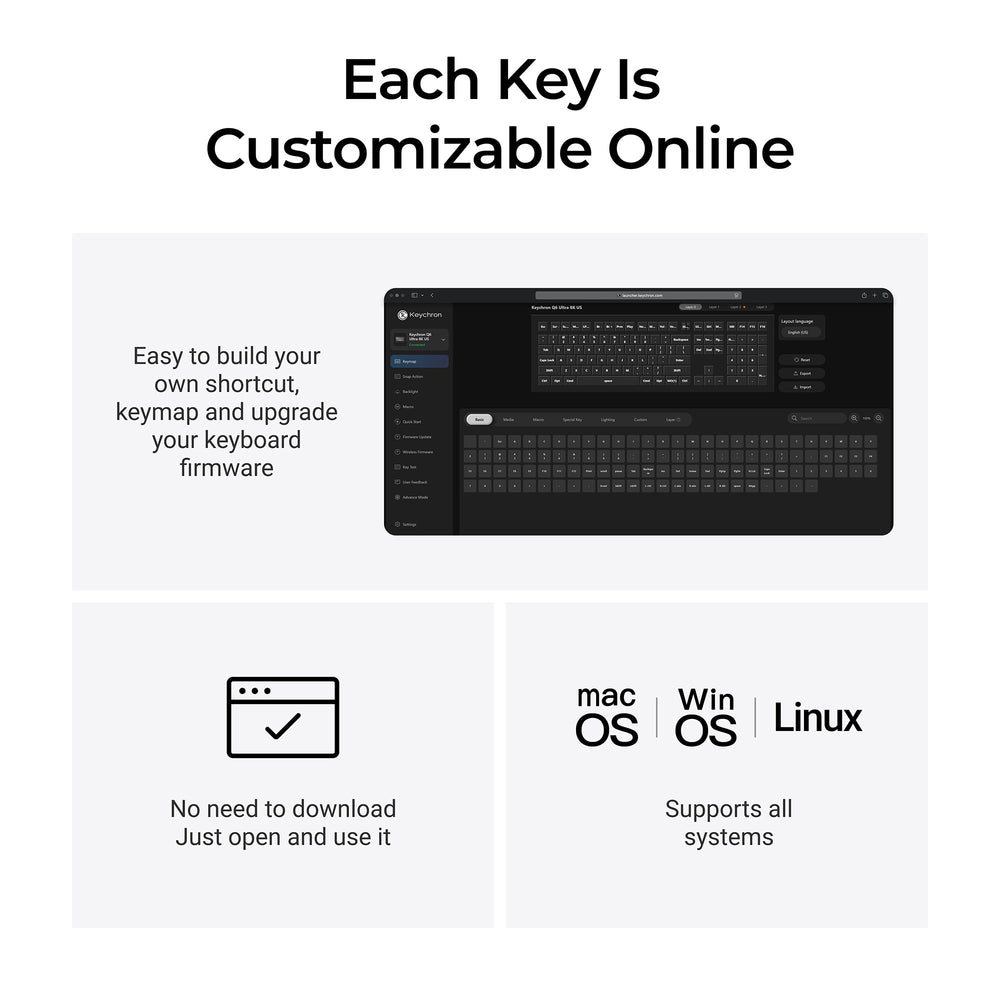 Keychron Q6 Ultra 8K Wireless Custom Mechanical Keyboard (US ANSI Layout)