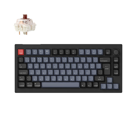 Coleção de layout ISO de teclado mecânico personalizado sem fio Max QMK Keychron V1