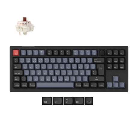 Coleção de layout ISO de teclado mecânico personalizado sem fio Max QMK Keychron V3