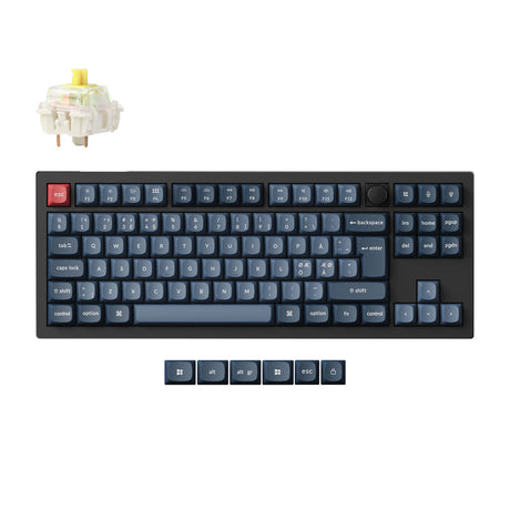 Coleção de layout ISO de teclado mecânico personalizado sem fio Max QMK Keychron V3