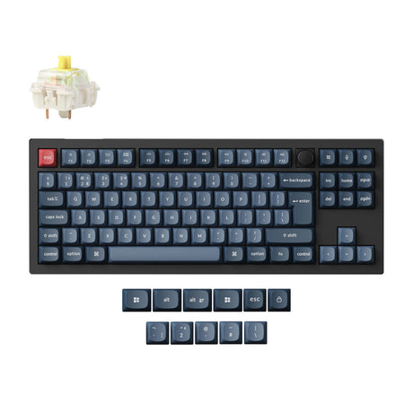 Coleção de layout ISO de teclado mecânico personalizado sem fio Max QMK Keychron V3