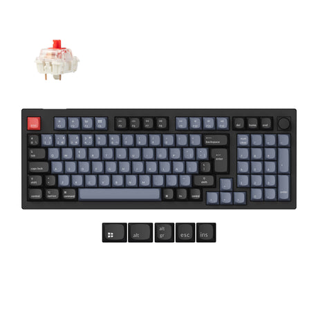 Coleção de layout ISO de teclado mecânico personalizado sem fio Max QMK Keychron V5