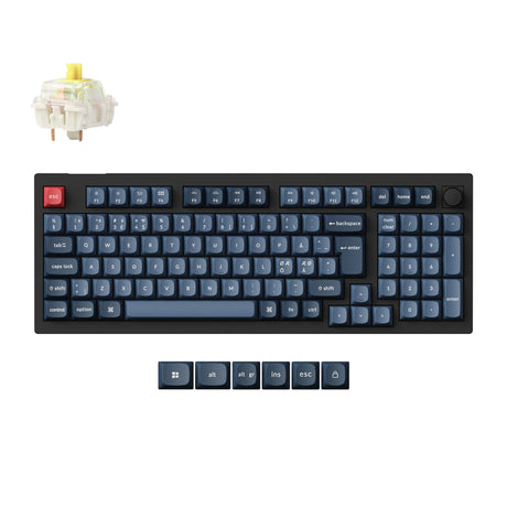 Coleção de layout ISO de teclado mecânico personalizado sem fio Max QMK Keychron V5