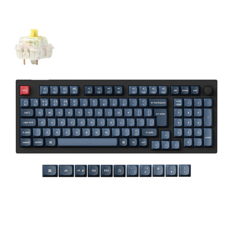 Coleção de layout ISO de teclado mecânico personalizado sem fio Max QMK Keychron V5