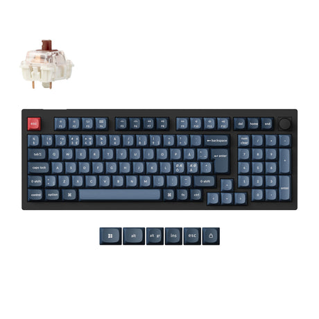 Coleção de layout ISO de teclado mecânico personalizado sem fio Max QMK Keychron V5