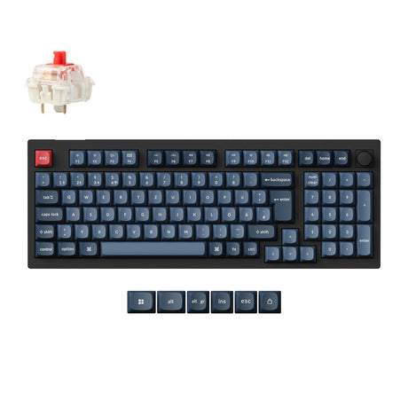 Coleção de layout ISO de teclado mecânico personalizado sem fio Max QMK Keychron V5