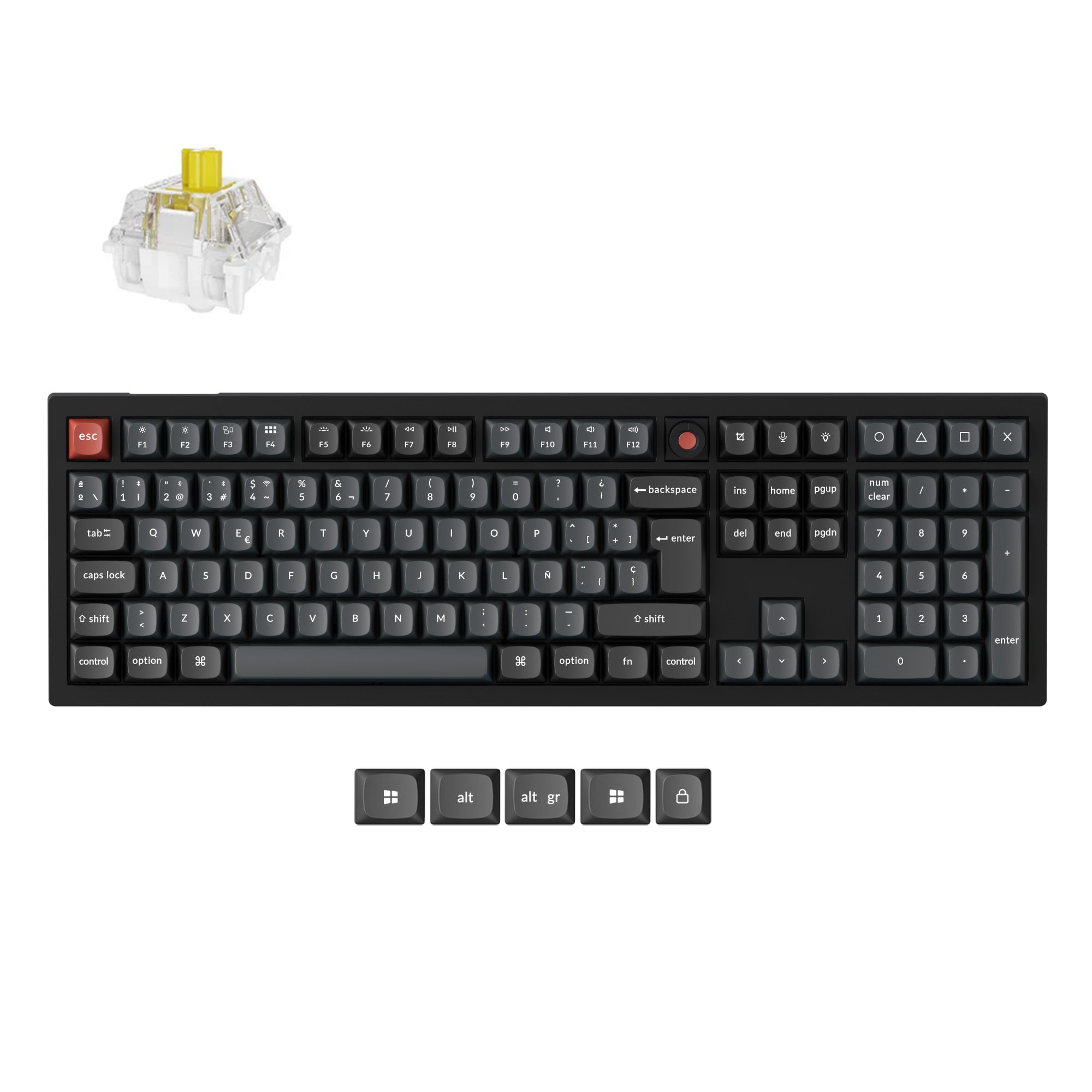 Keychron V6 8K QMK Wired Custom Mechanical Keyboard ISO Layout Collection