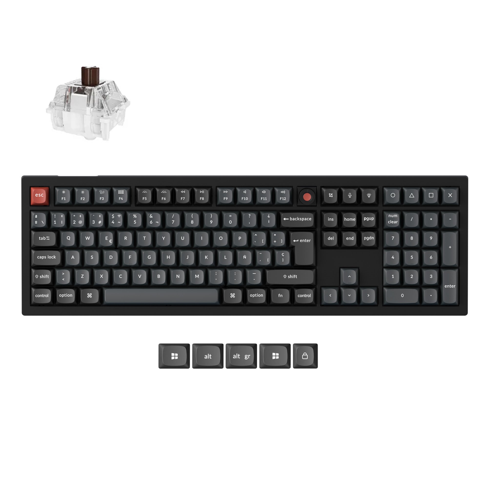 Keychron V6 8K QMK Wired Custom Mechanical Keyboard ISO Layout Collection