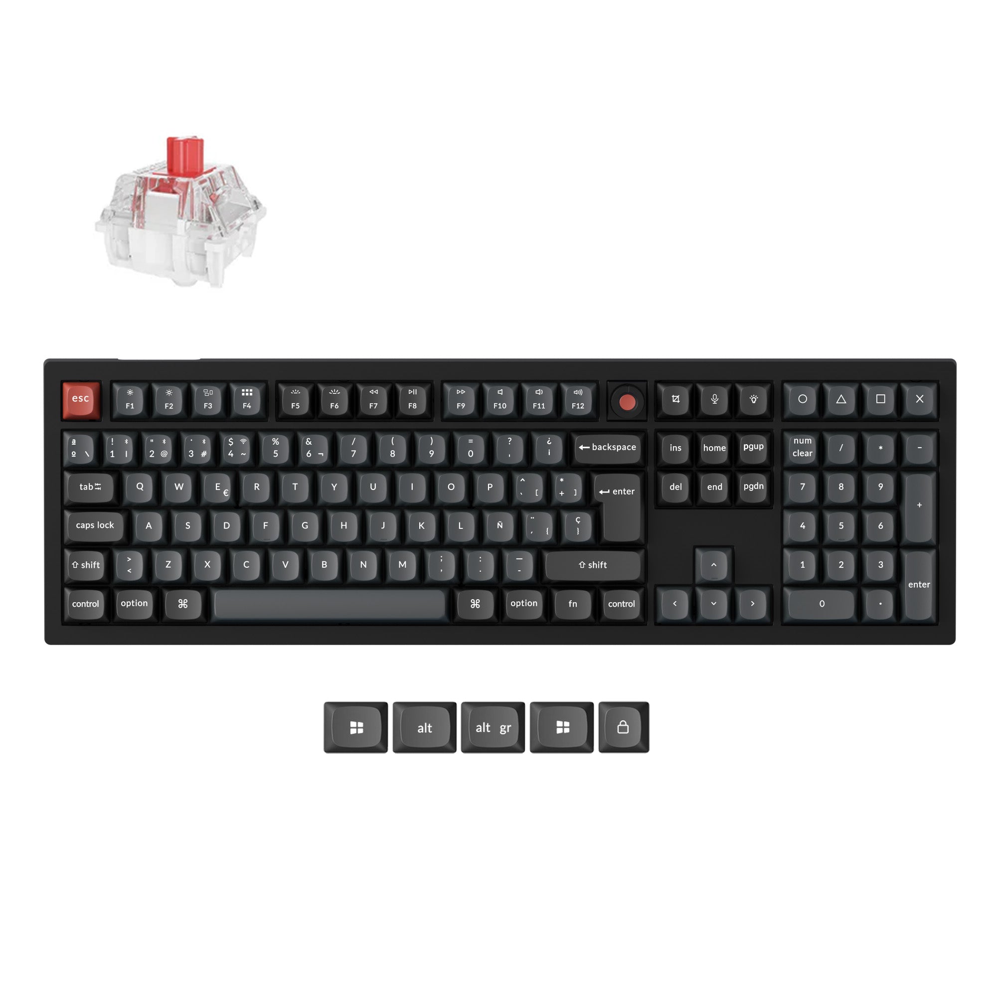 Keychron V6 8K QMK Wired Custom Mechanical Keyboard ISO Layout Collection