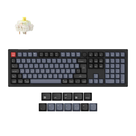 Coleção de layout ISO de teclado mecânico personalizado sem fio Max QMK Keychron V6