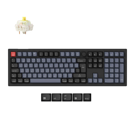 Coleção de layout ISO de teclado mecânico personalizado sem fio Max QMK Keychron V6