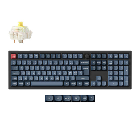 Coleção de layout ISO de teclado mecânico personalizado sem fio Max QMK Keychron V6