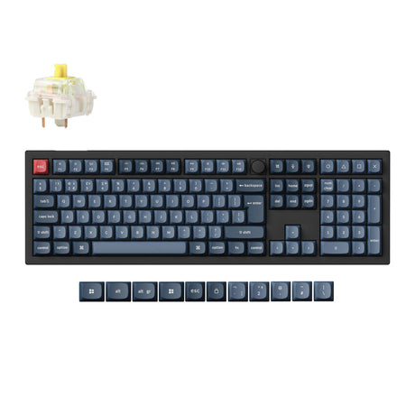 Coleção de layout ISO de teclado mecânico personalizado sem fio Max QMK Keychron V6