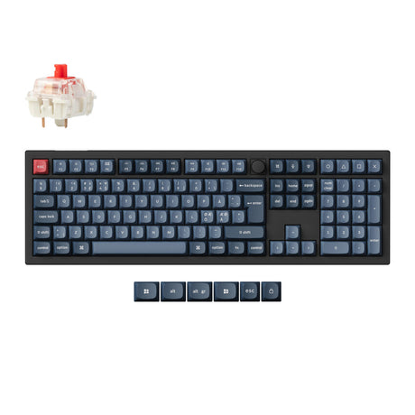 Coleção de layout ISO de teclado mecânico personalizado sem fio Max QMK Keychron V6