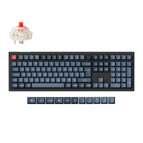 Coleção de layout ISO de teclado mecânico personalizado sem fio Max QMK Keychron V6