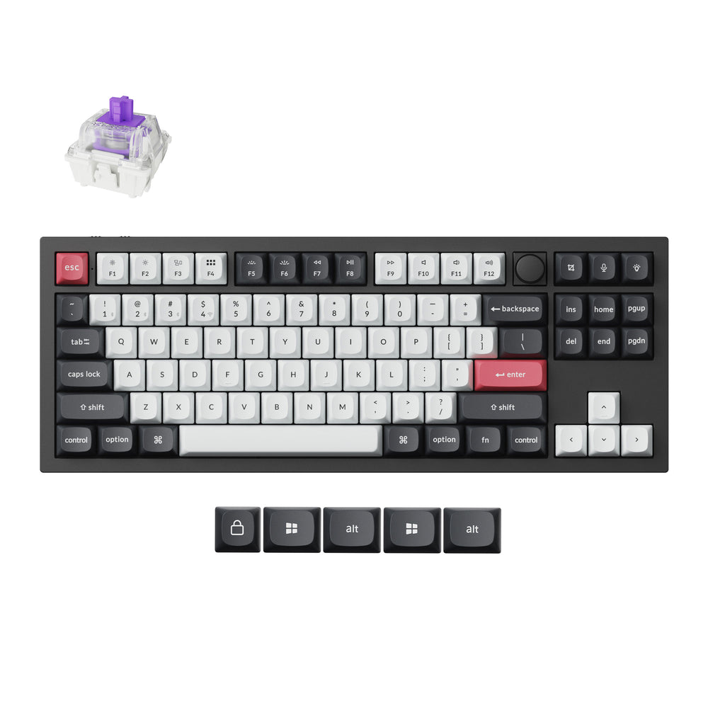 Teclado personalizado sem fio Keychron Q3 HE QMK (layout ANSI dos EUA)