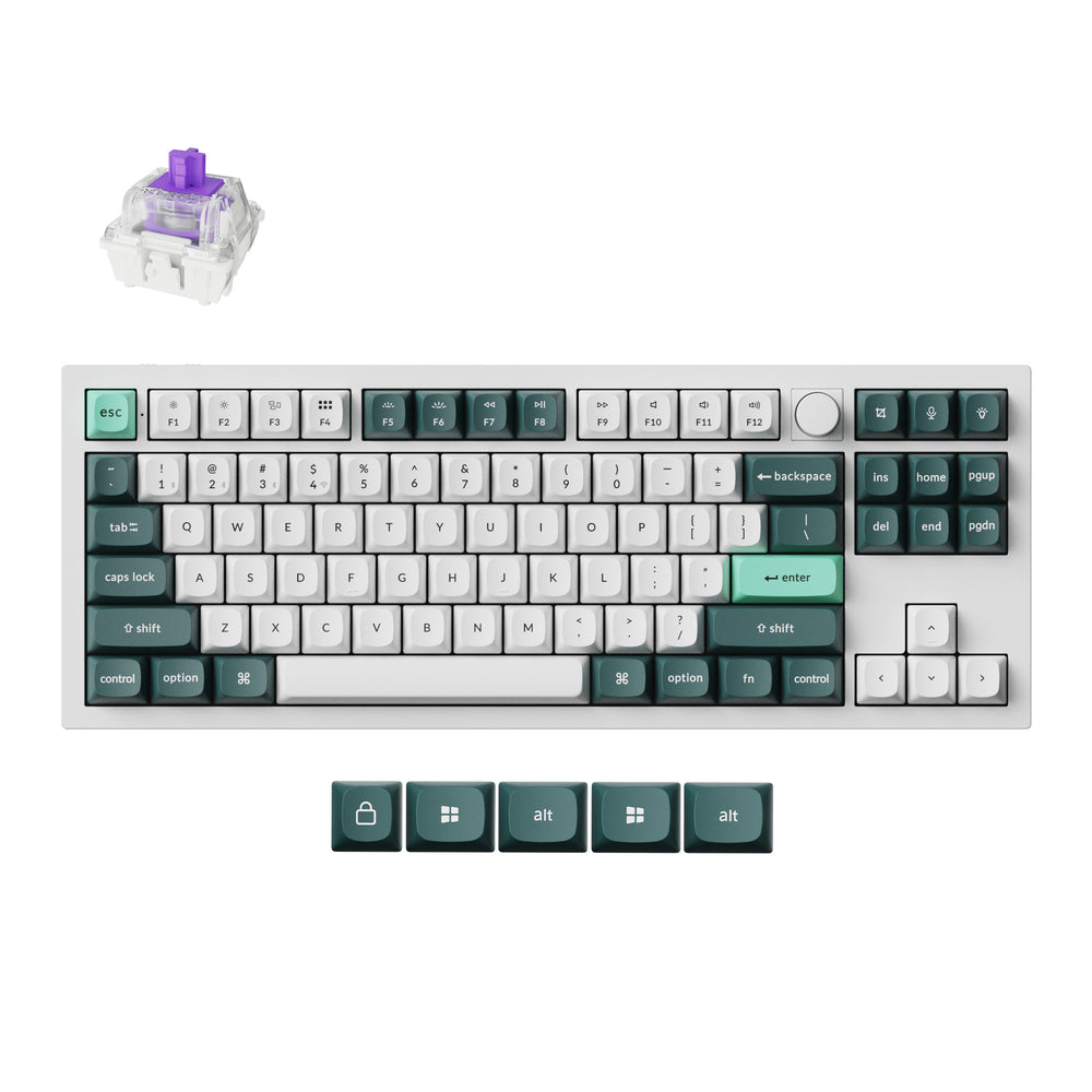 Teclado personalizado sem fio Keychron Q3 HE QMK (layout ANSI dos EUA)