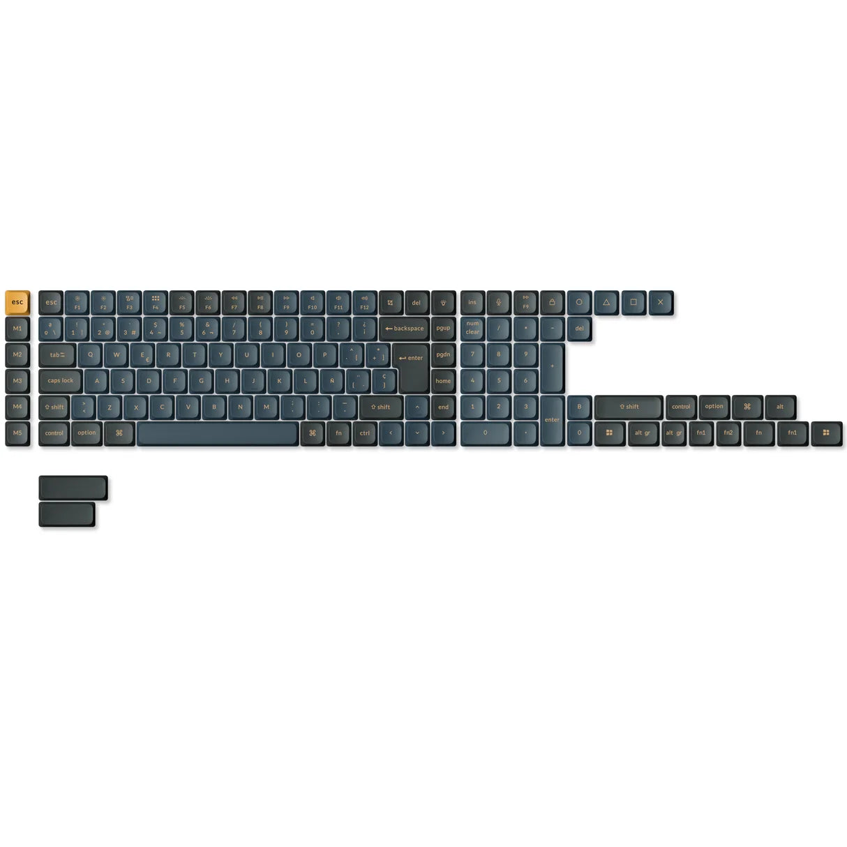 Low Profile Dye-Sub LSA Keycap Set Version 2 -Knight  (ISO Layout)