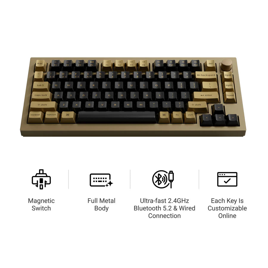 Teclado personalizado sem fio Keychron Q1 HE QMK