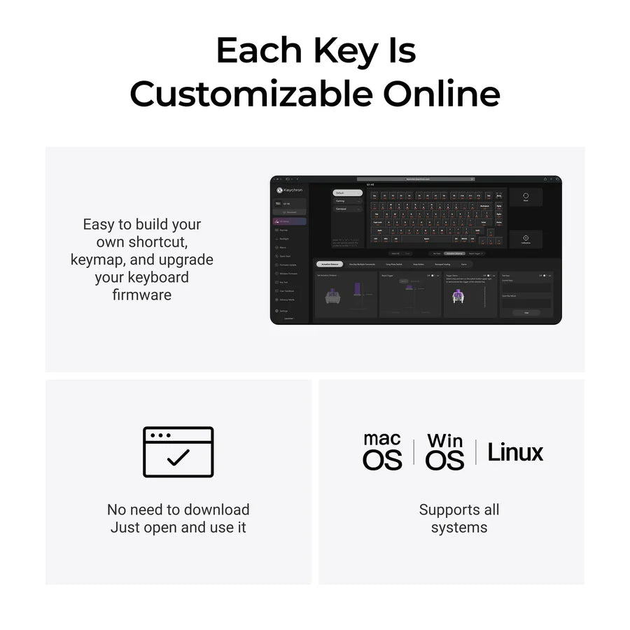 Teclado personalizado sem fio Keychron Q1 HE QMK