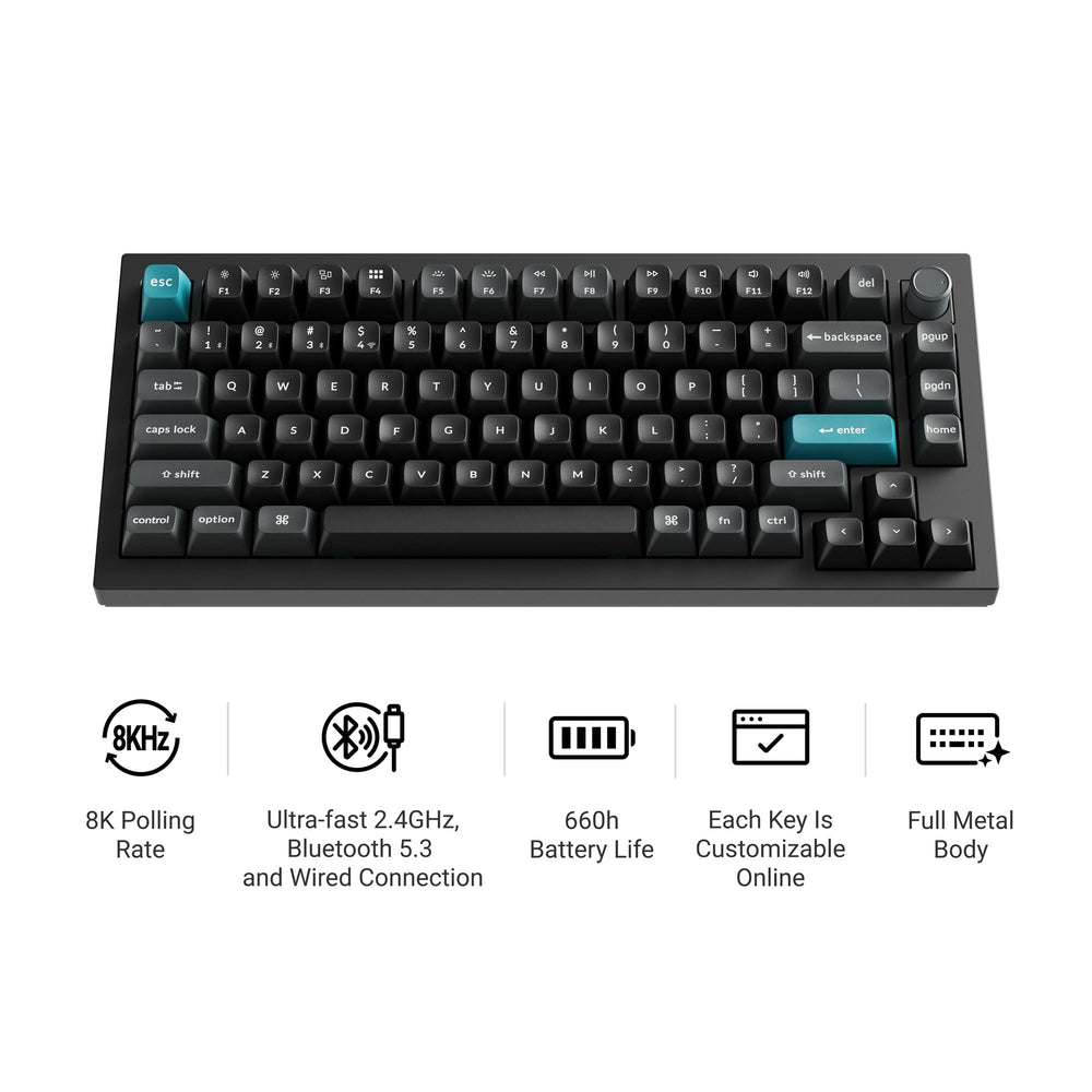 Keychron Q1 Ultra 8K Wireless Custom Mechanical Keyboard (US ANSI Layout)