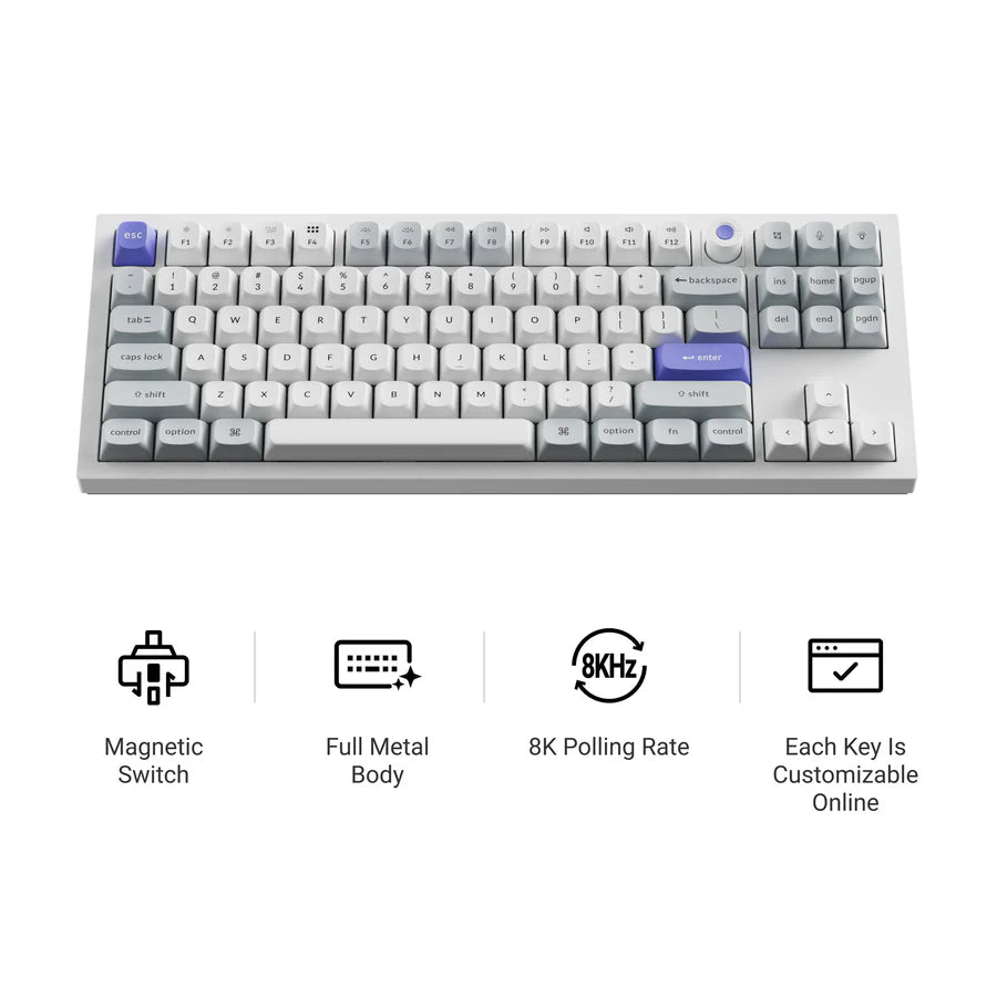 Teclado personalizado sem fio Keychron Q1 HE QMK