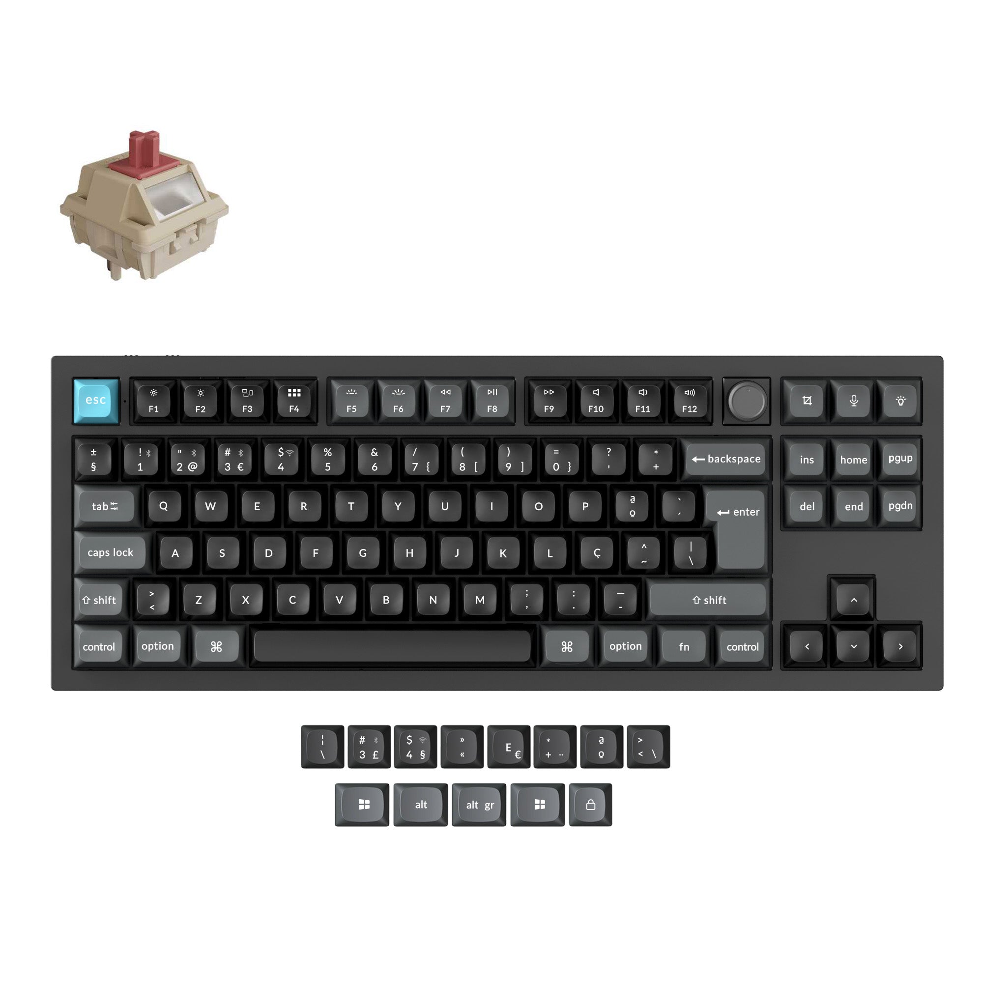 Keychron Q3 Ultra 8K Wireless Custom Mechanical Keyboard ISO Layout Collection