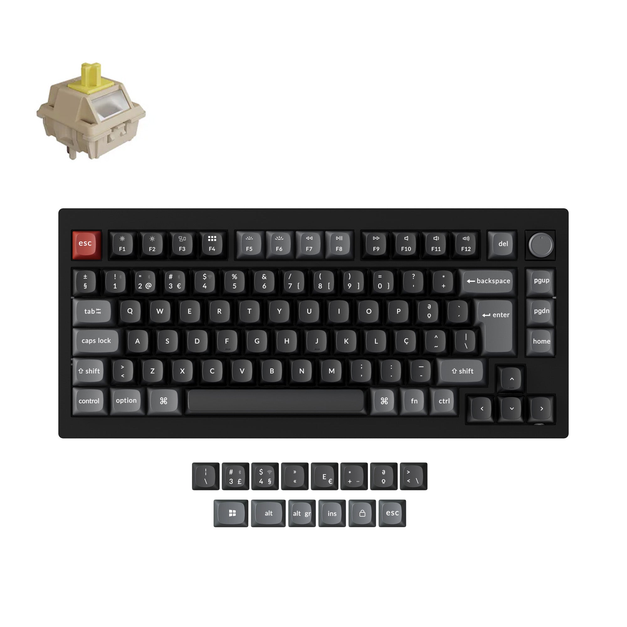 Keychron V1 Ultra 8K Wireless Custom Mechanical Keyboard ISO Layout Collection